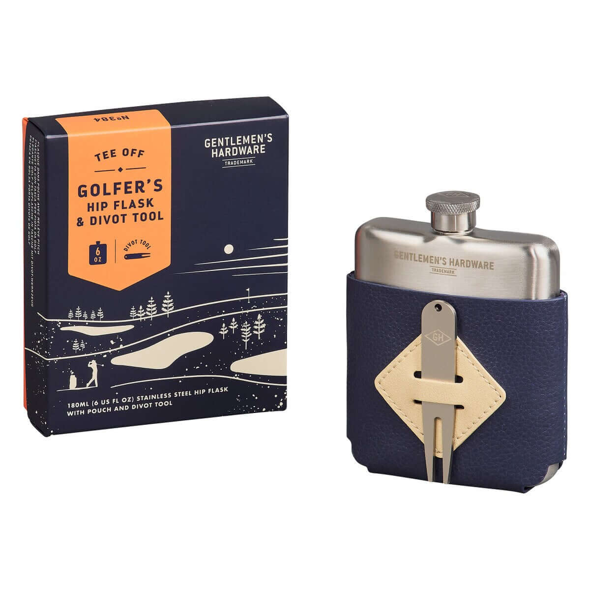 Golfer’s Hip Flask & Divot Tool Set - Image 2