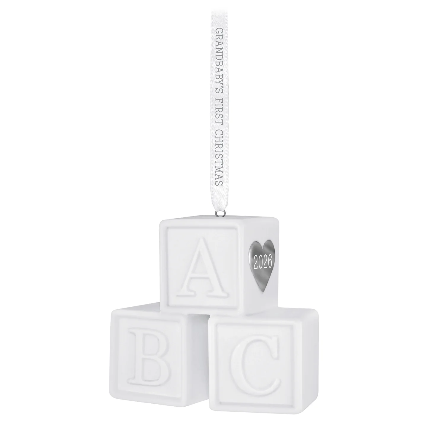 Grandbaby's First Christmas Blocks 2026, Porcelain — 2026 Hallmark Keepsake Christmas Ornament