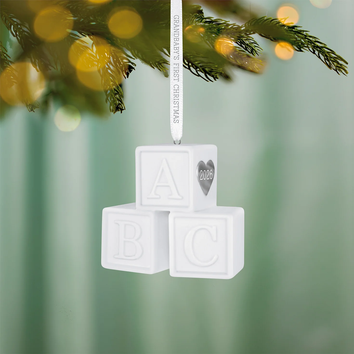 Grandbaby's First Christmas Blocks 2026, Porcelain — 2026 Hallmark Keepsake Christmas Ornament - Image 2