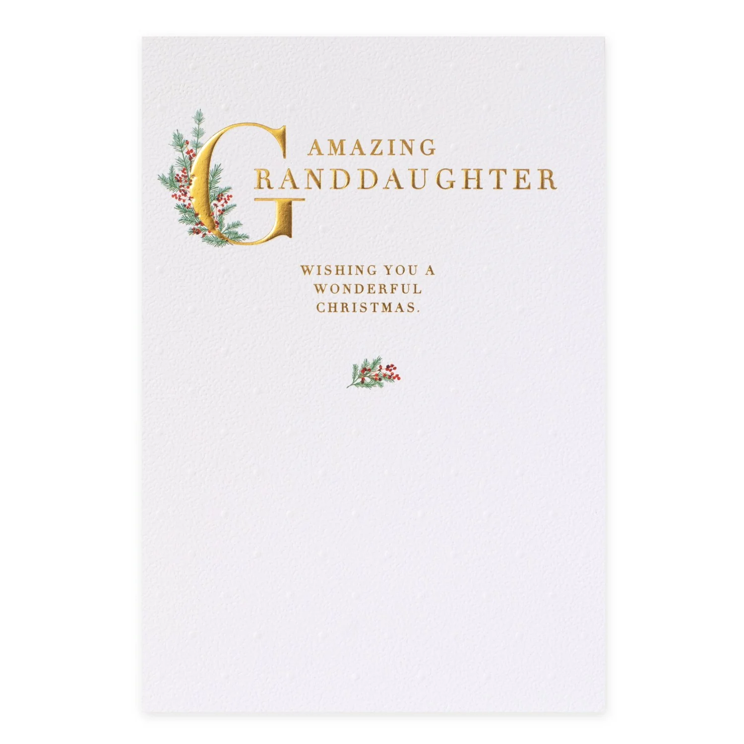 Hallmark Christmas Card For Granddaughter - With Love