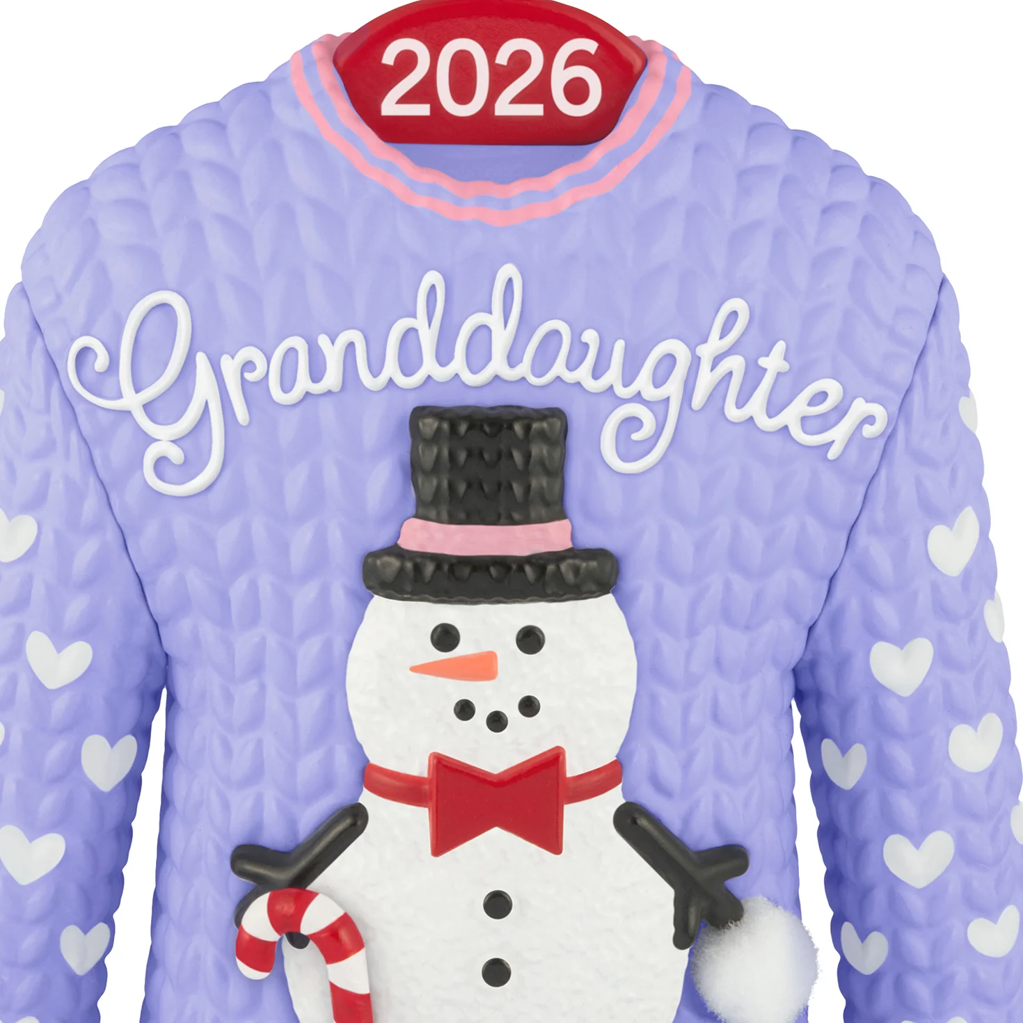 Granddaughter Snowman Sweater 2026 — 2026 Hallmark Keepsake Christmas Ornament - Image 4