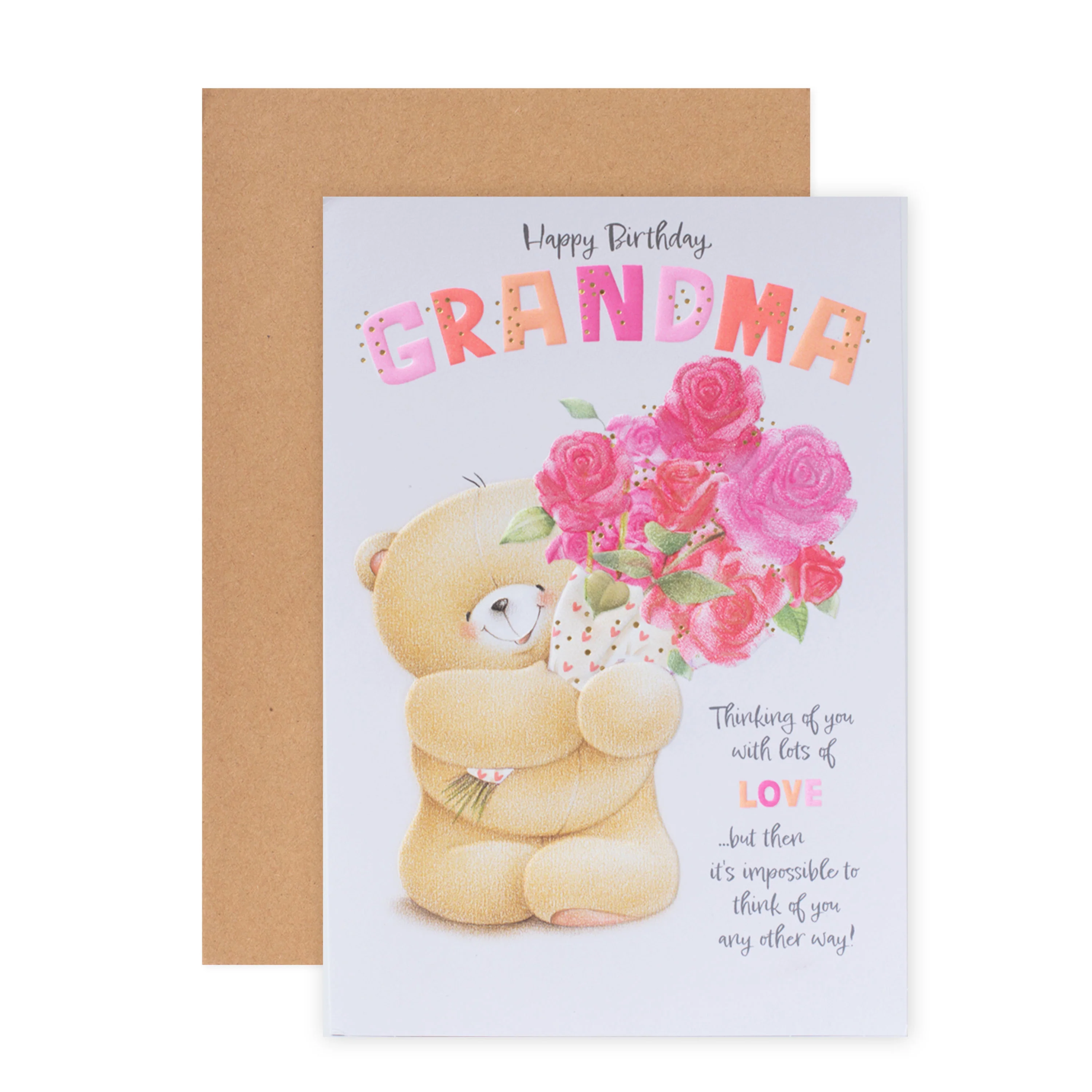 Hallmark Forever Friends Birthday Card for Grandma - Lots of Love - Image 3