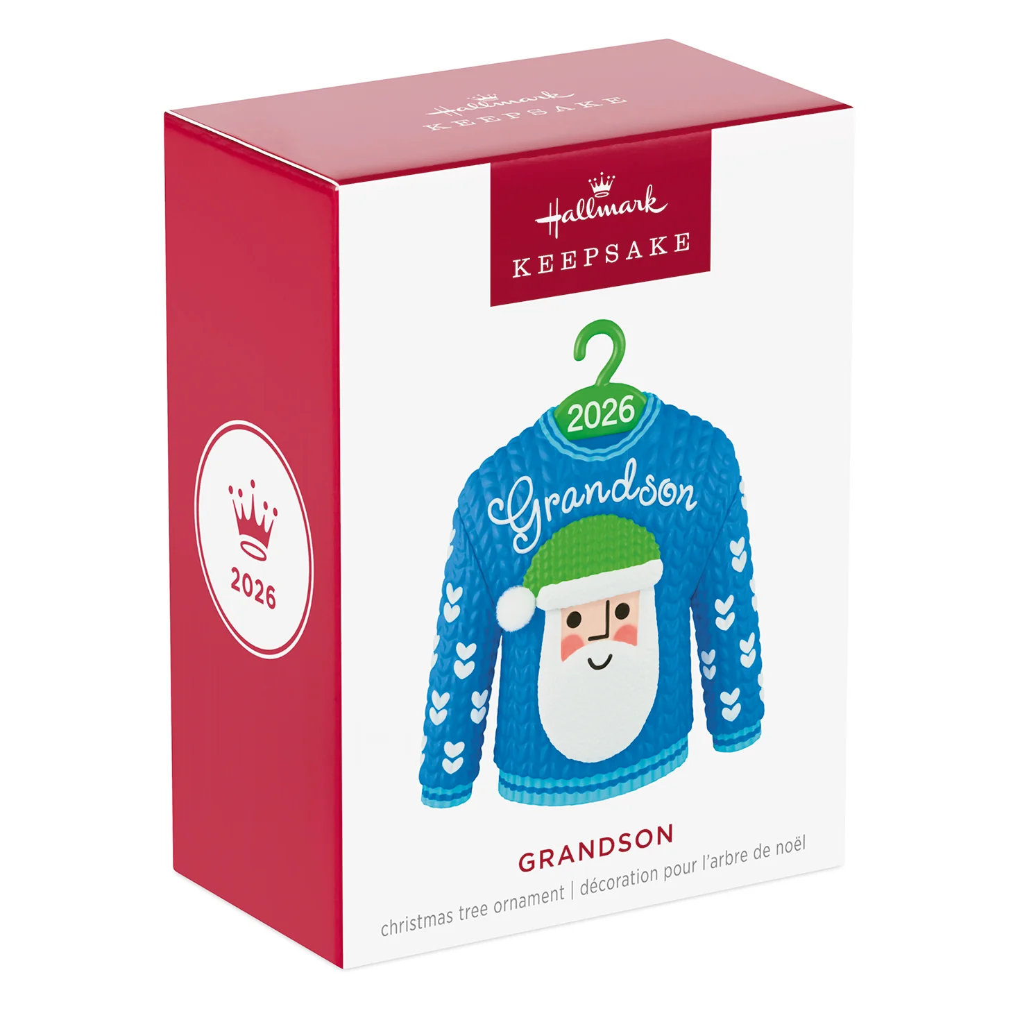 Grandson Santa Sweater 2026 — 2026 Hallmark Keepsake Christmas Ornament - Image 7