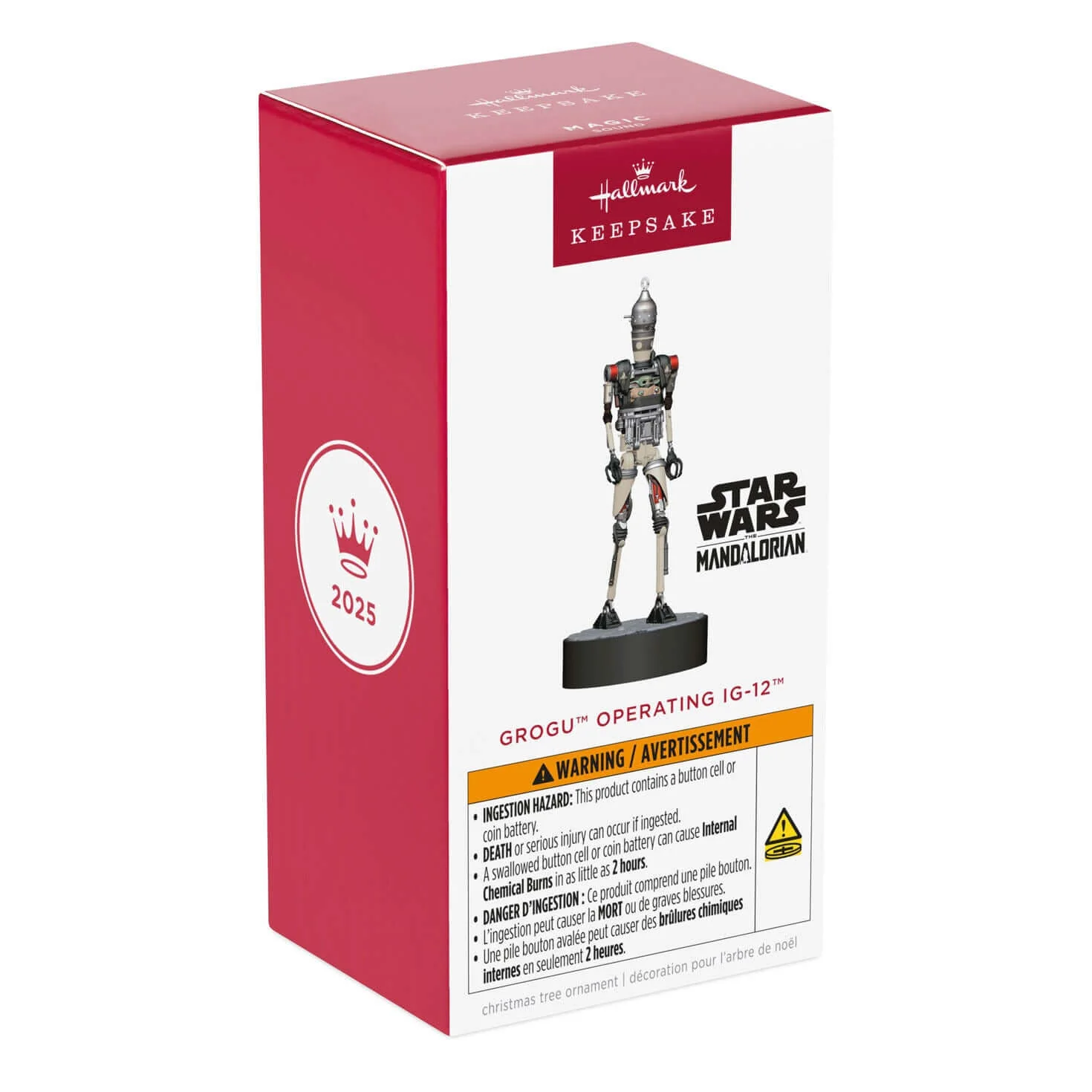 Star Wars™: The Mandalorian™ Grogu™ Operating IG-12™ Ornament With Sound — 2025 Hallmark Keepsake Christmas Ornament - Image 7