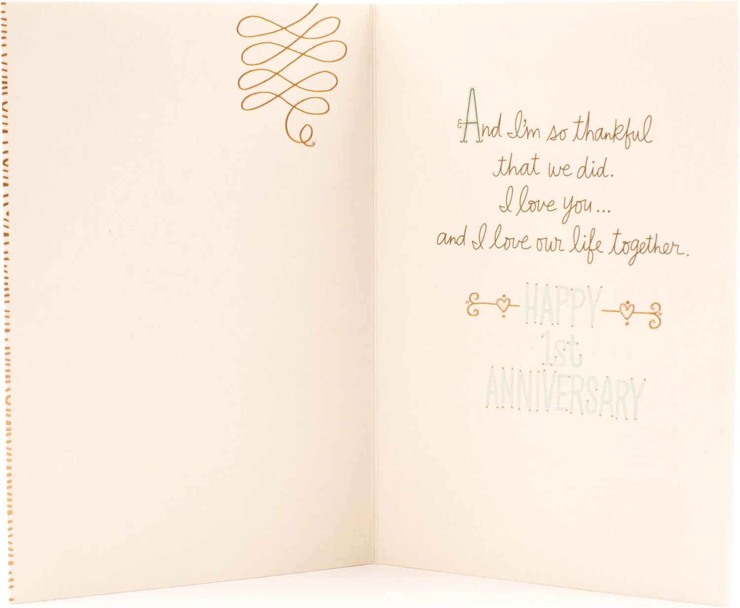 Hallmark 1st Anniversary Card (Chance on What Could Be) - Image 2