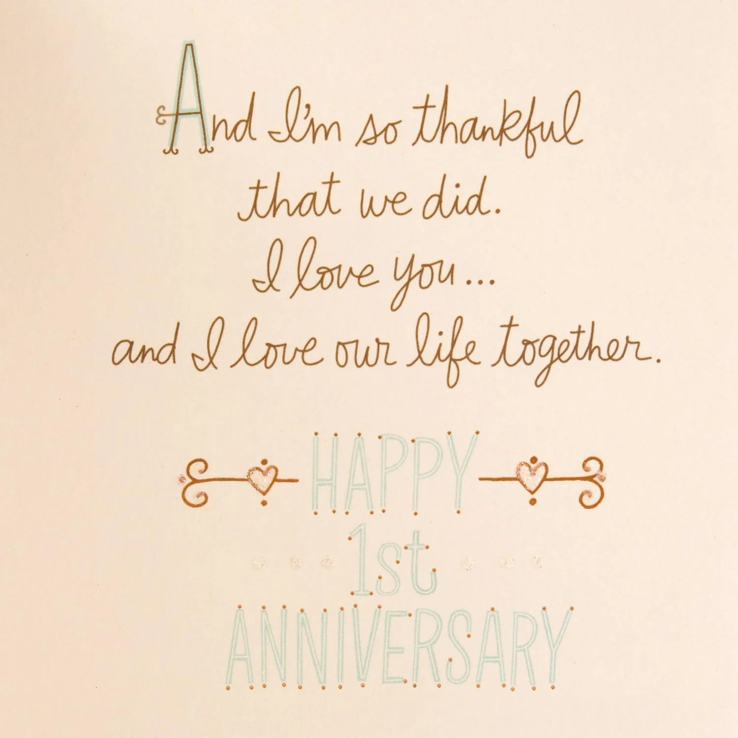 Hallmark 1st Anniversary Card (Chance on What Could Be) - Image 3