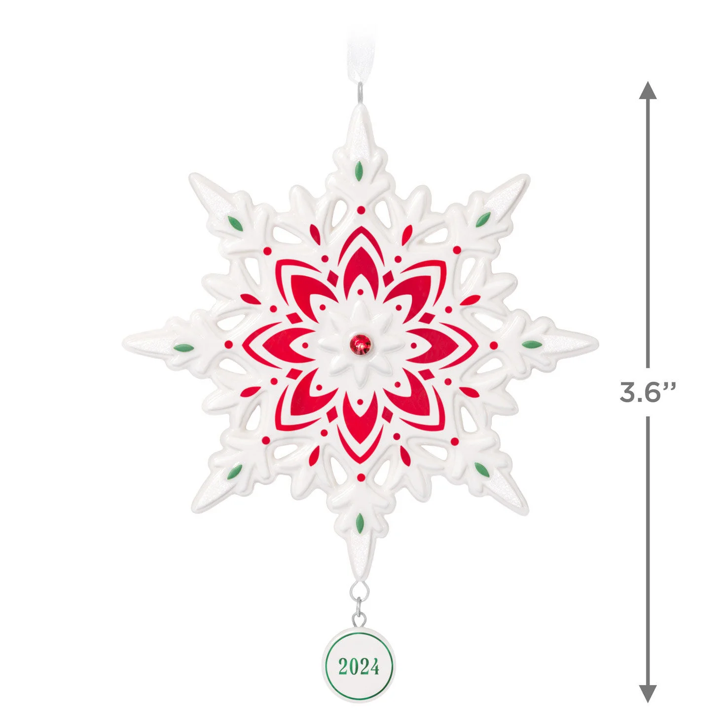 2024 Snowflake (Porcelain) — Hallmark Keepsake Christmas Ornament - Image 3