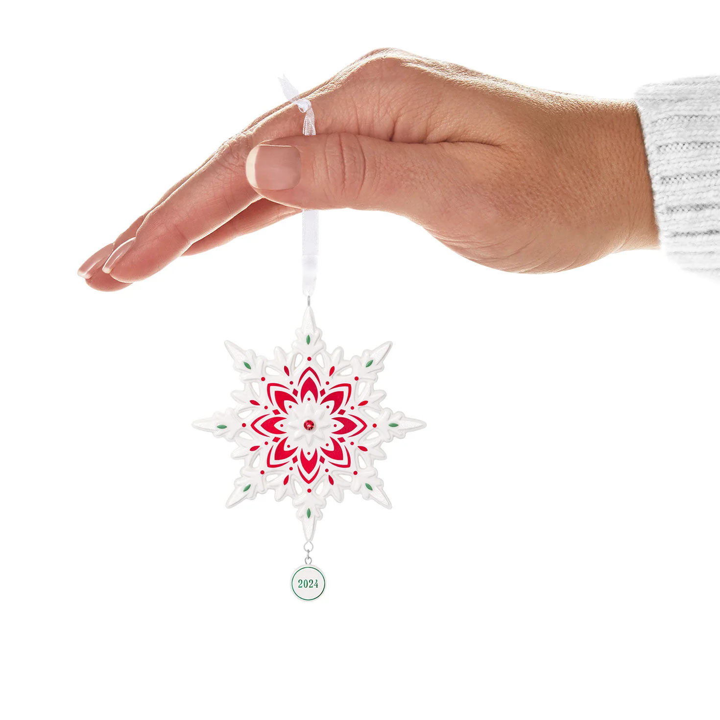 2024 Snowflake (Porcelain) — Hallmark Keepsake Christmas Ornament - Image 4