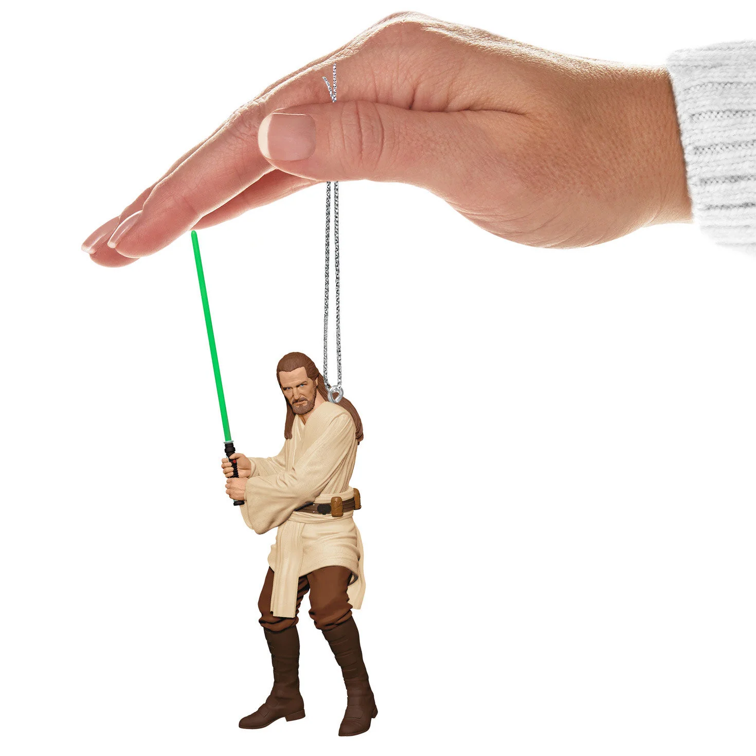 Star Wars™: The Phantom Menace™ 25th Anniversary, Qui-Gon Jinn™ — Hallmark Keepsake Christmas Ornament - Image 4