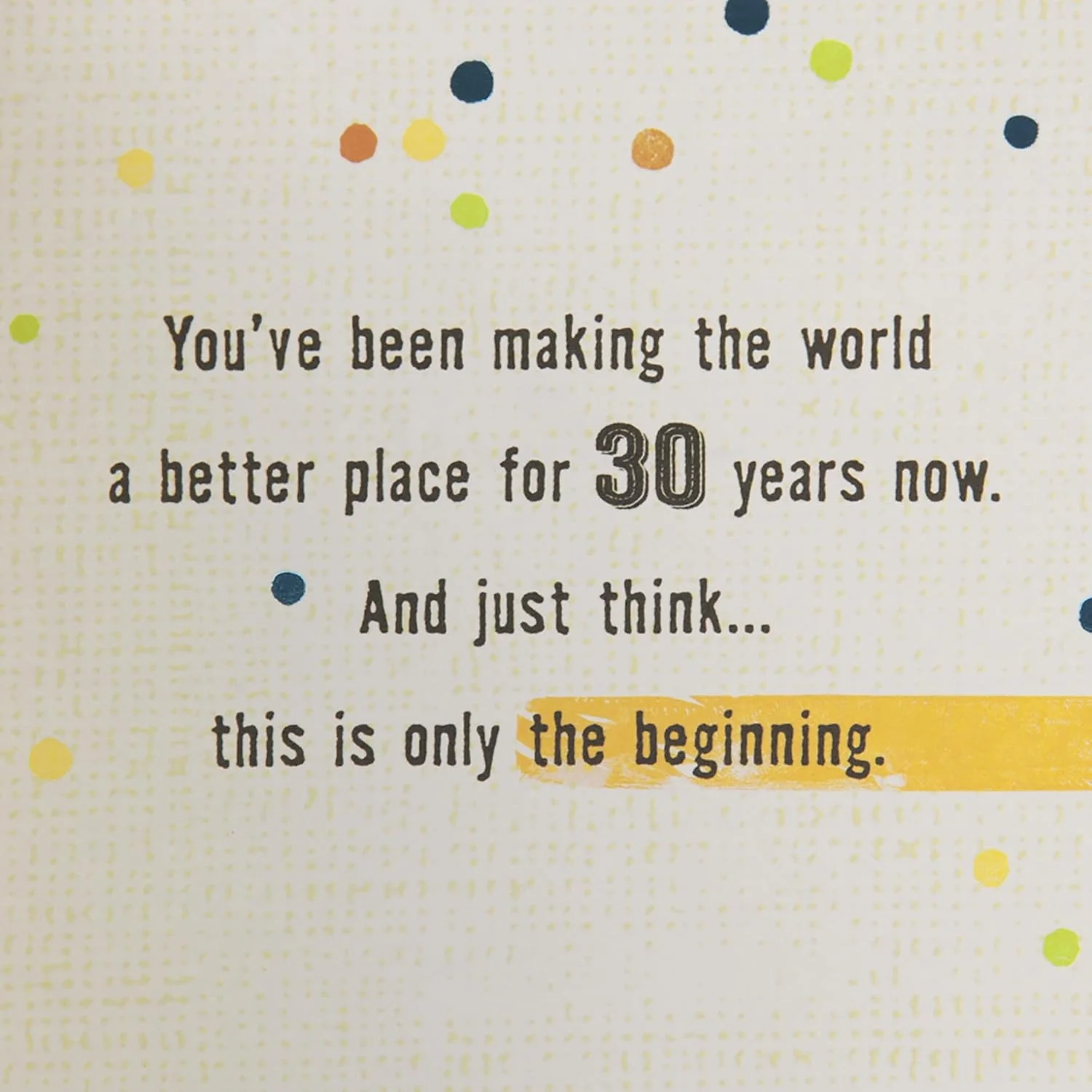 Hallmark 30th Birthday Greeting Card (Stripes and Dots) - Image 4