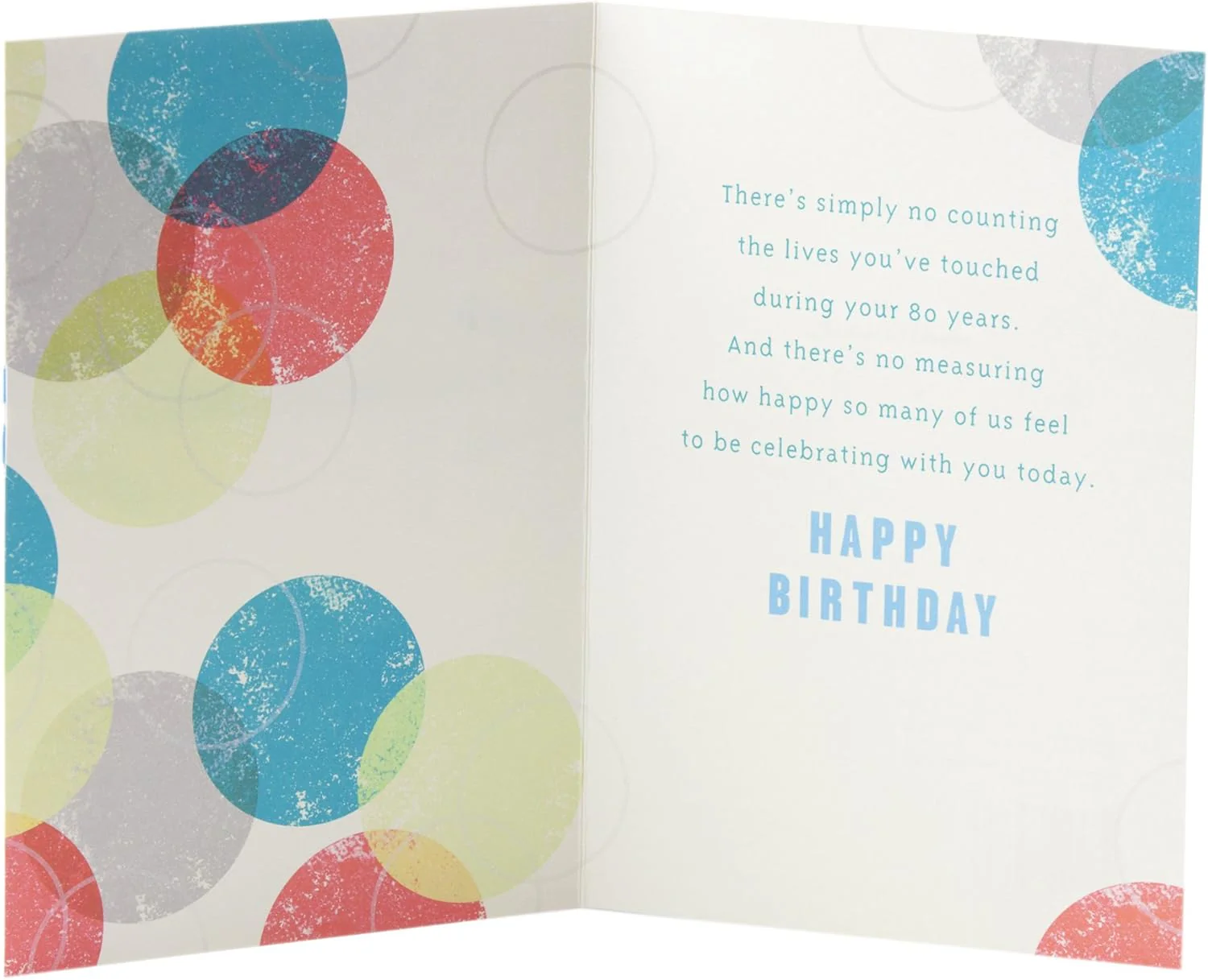 Hallmark 80th Birthday Greeting Card (Color Orbs) - Image 3