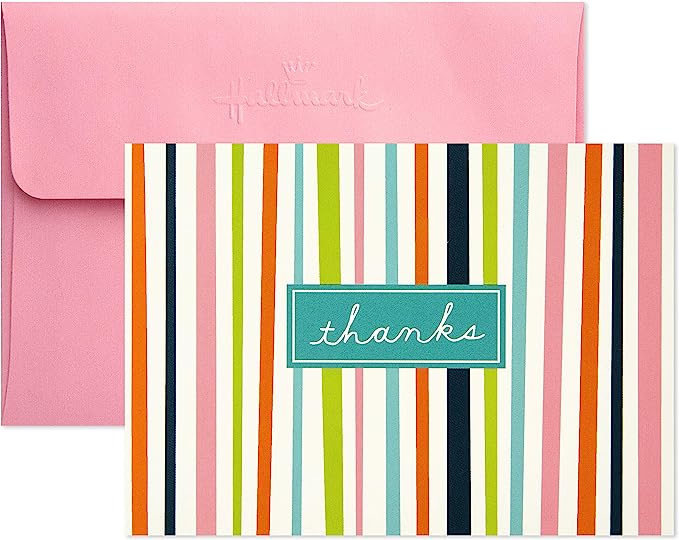 Hallmark Assorted Notecards (Stripes, Floral, Polka Dots, Bird, 40 Cards and Envelopes) - Image 4
