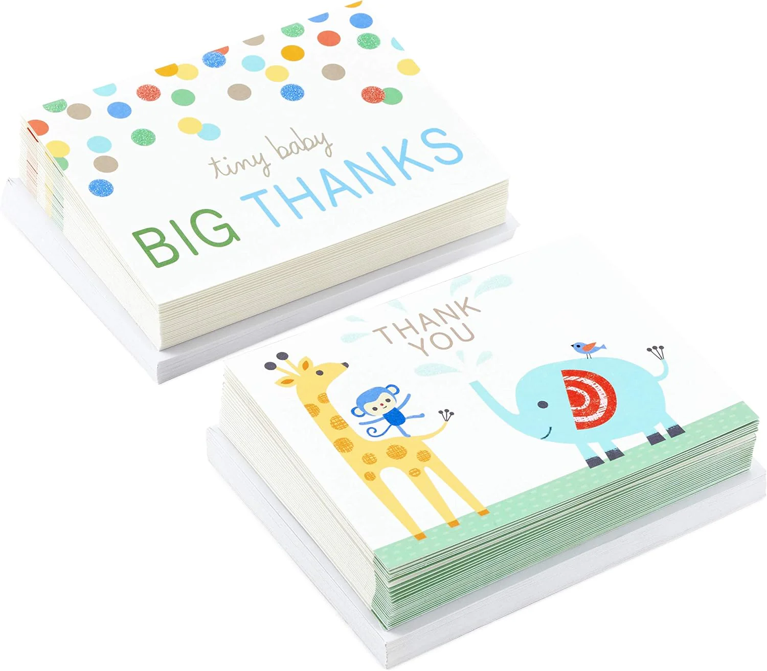 Hallmark Baby Shower Thank You Cards Assortment, Zoo Animals (50 Cards with Envelopes for Baby Boy or Baby Girl) - Image 3
