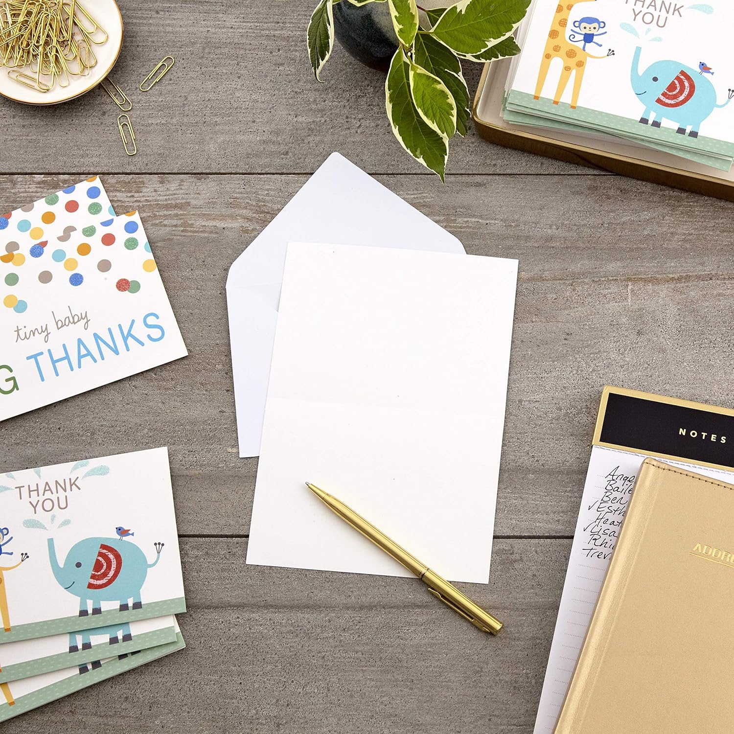 Hallmark Baby Shower Thank You Cards Assortment, Zoo Animals (50 Cards with Envelopes for Baby Boy or Baby Girl) - Image 6