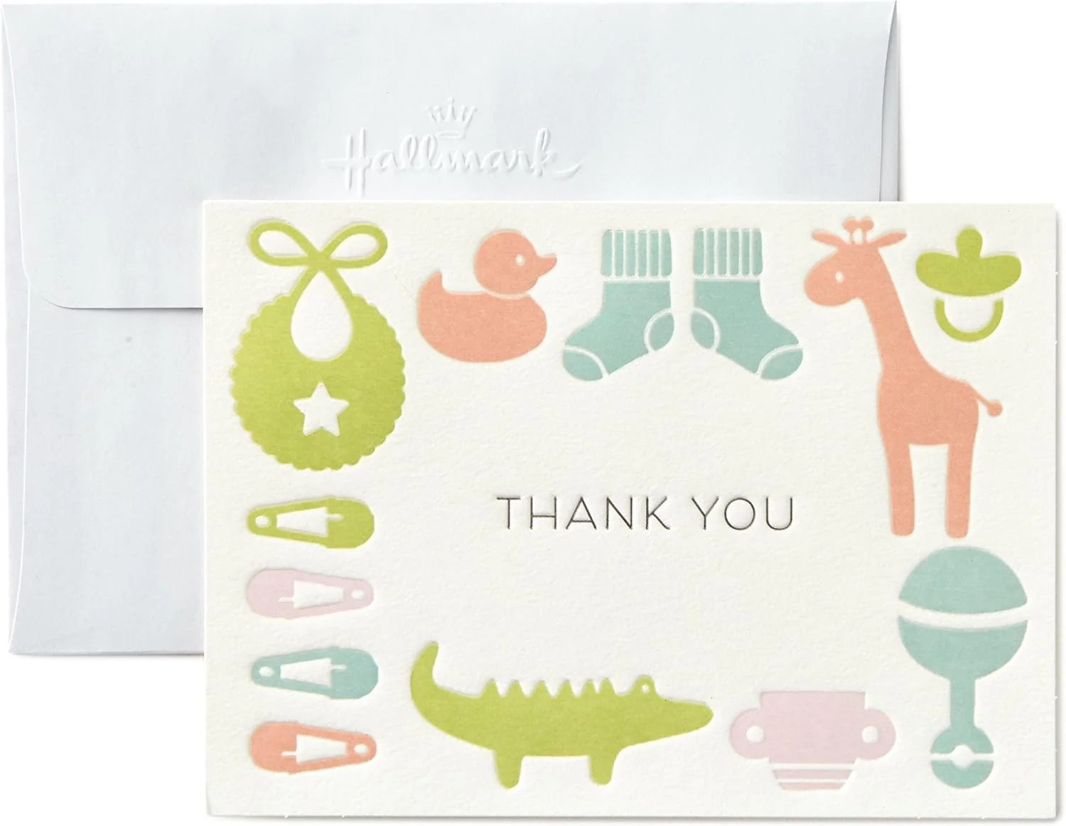 Hallmark Baby Shower Thank You Cards, Gender Neutral (10 Cards with Envelopes for Baby Boy or Baby Girl) - 5STZ5032, Baby Icons - Image 3