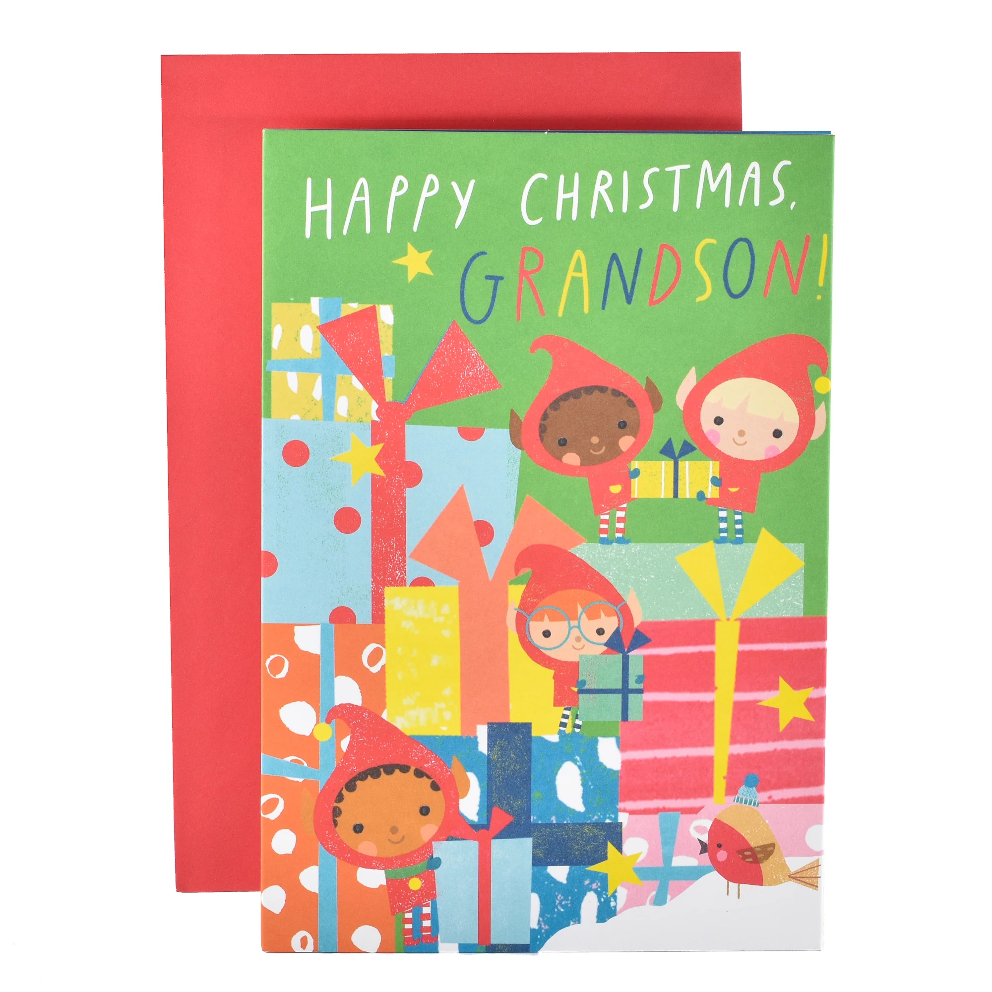 Hallmark Christmas Card For Grandson  - Festive Photo Props - Image 4