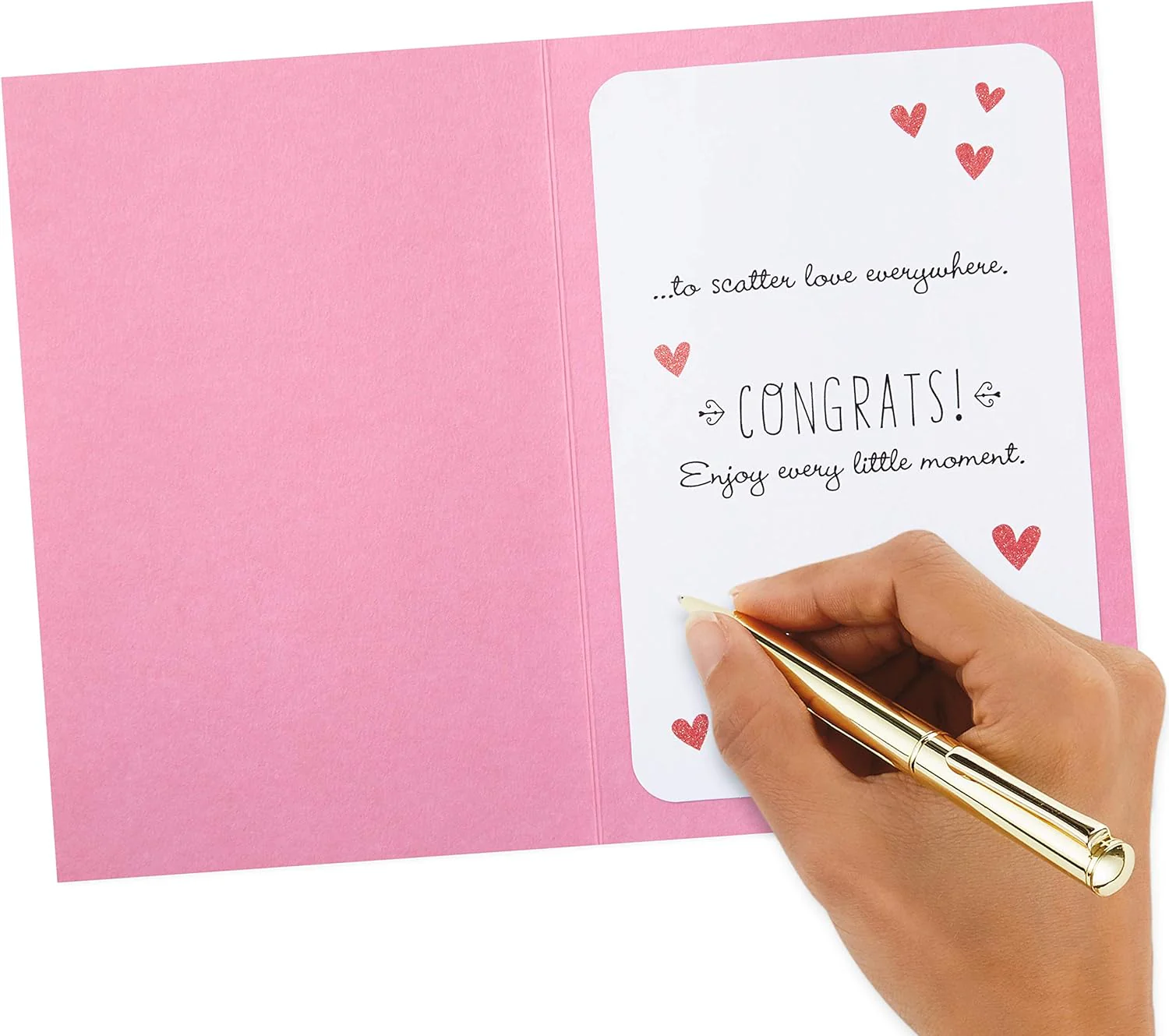 Hallmark Congratulations Greeting Card for New Baby Girl (Pink Elephant) - Image 5