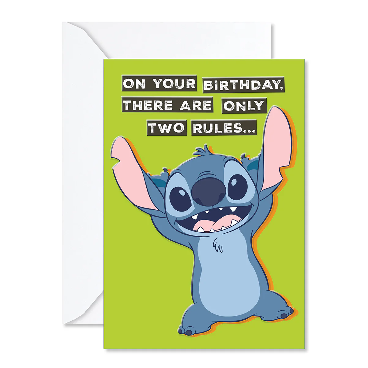 Disney Stitch Birthday Greeting Card - Two Rules - Image 3