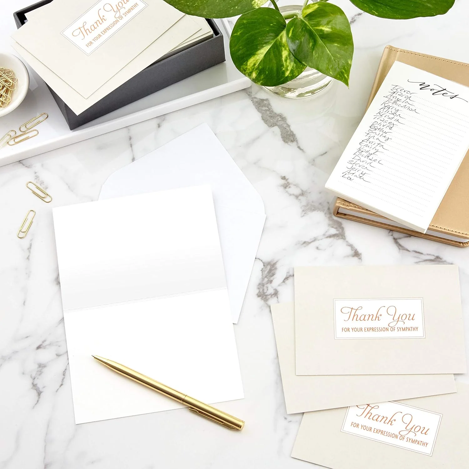 Hallmark Funeral Thank You Cards, Copper Foil (20 Thank You for Your Sympathy Cards with Envelopes) - Image 5