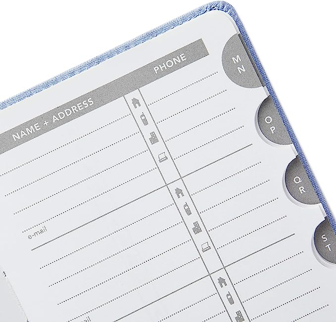 Hallmark Hardcover Address Book (Blue Chambray) - Image 4