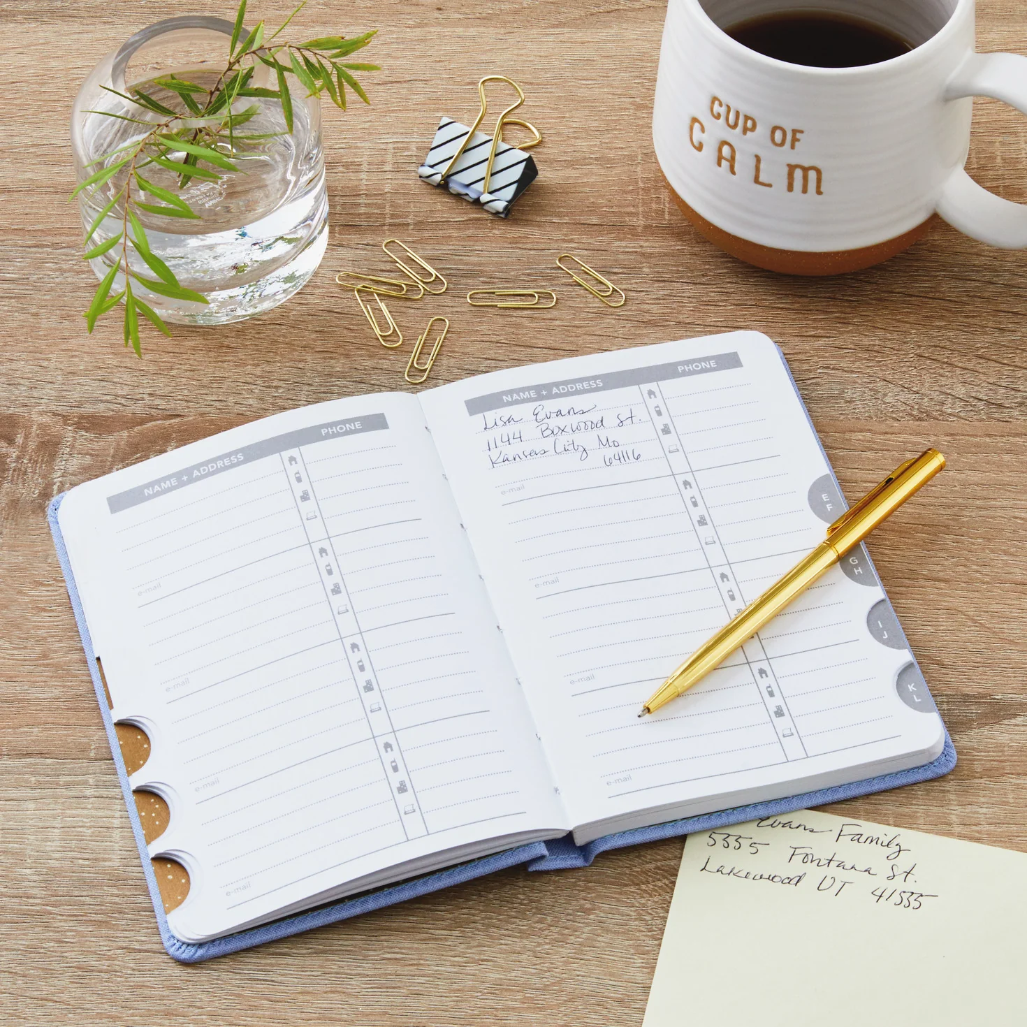 Hallmark Hardcover Address Book (Blue Chambray) - Image 6