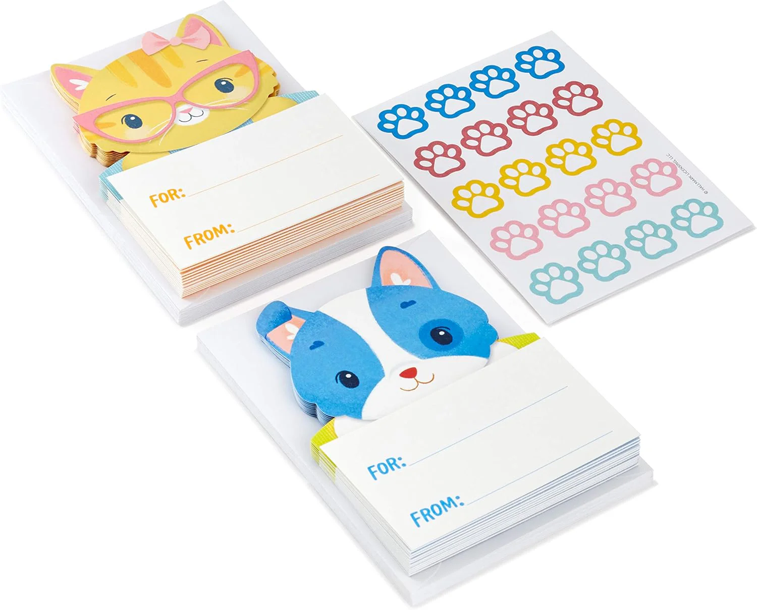 Hallmark Kids Fill in The Blank Thank You Cards Assortment, Dogs and Cats (24 Thank You Notes and 40 Stickers) - Image 4
