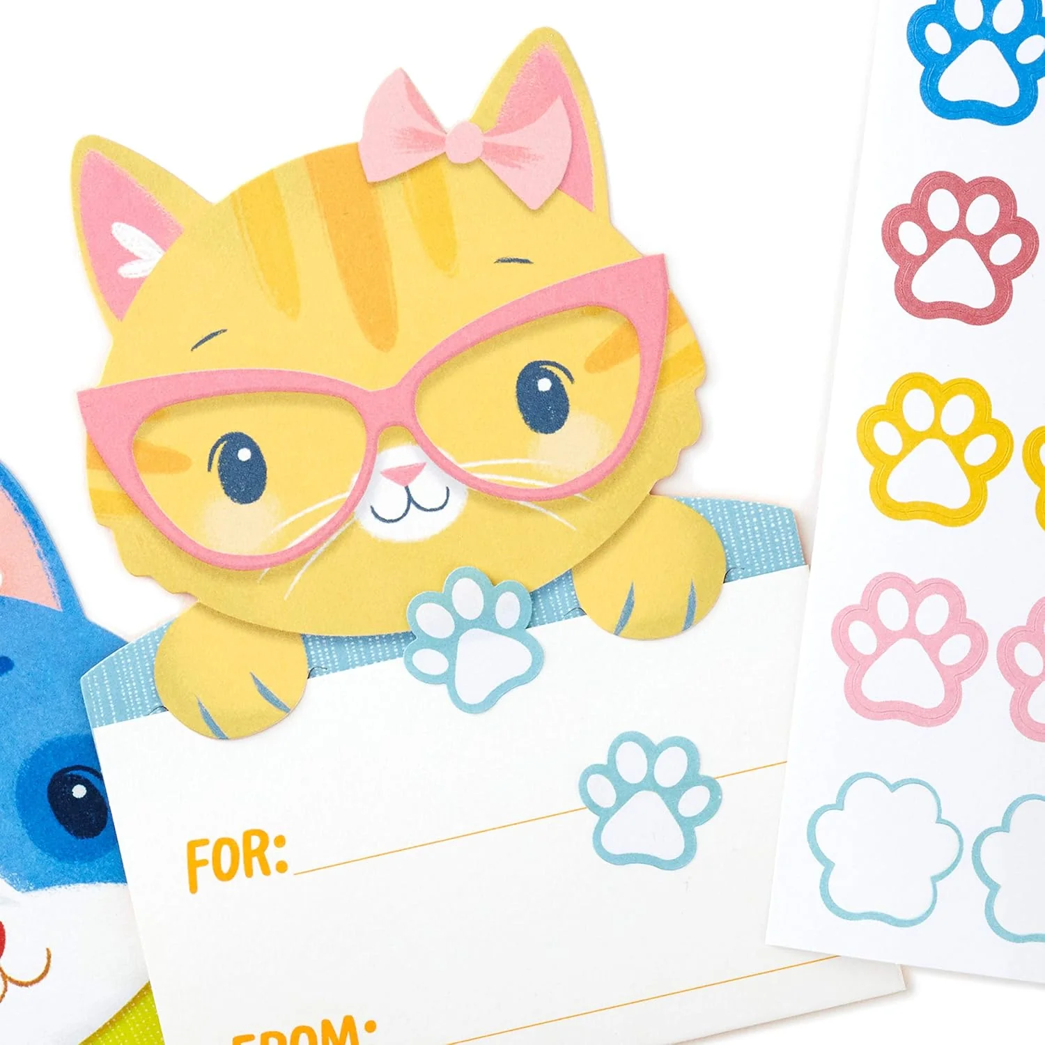 Hallmark Kids Fill in The Blank Thank You Cards Assortment, Dogs and Cats (24 Thank You Notes and 40 Stickers) - Image 6