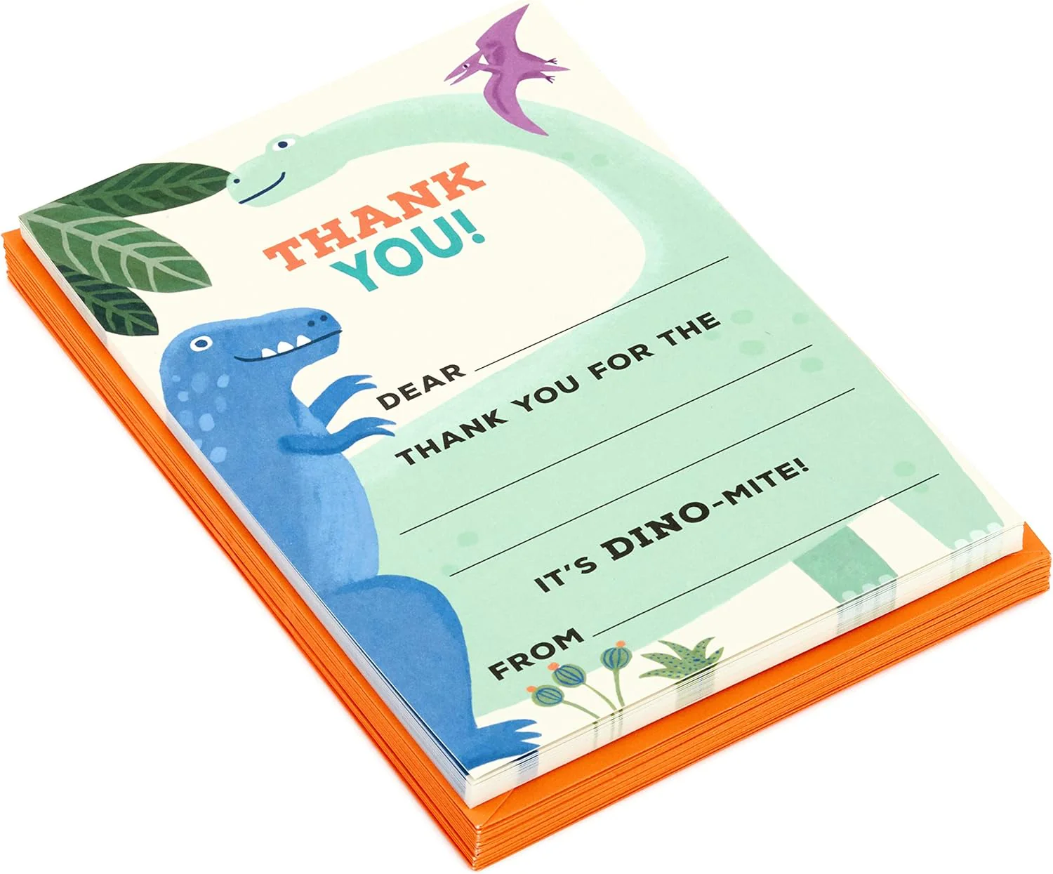 Hallmark Kids Fill in The Blank Thank You Cards, Dinosaurs (20 Cards with Envelopes) - Image 2
