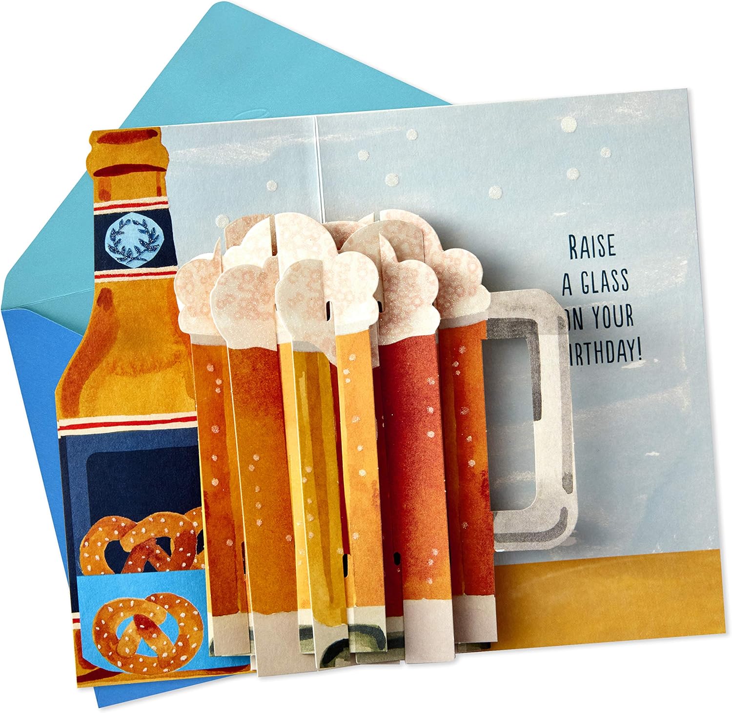 Hallmark Paper Wonder Displayable Pop Up Birthday Card (Beer) - Image 6