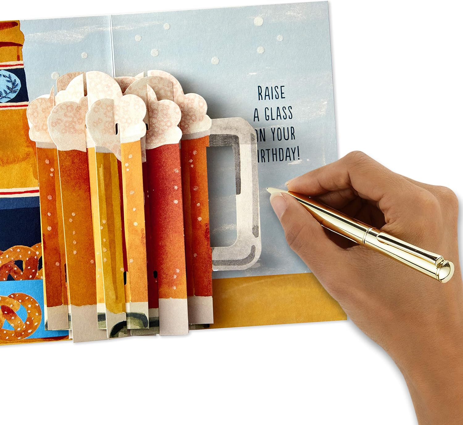 Hallmark Paper Wonder Displayable Pop Up Birthday Card (Beer) - Image 7