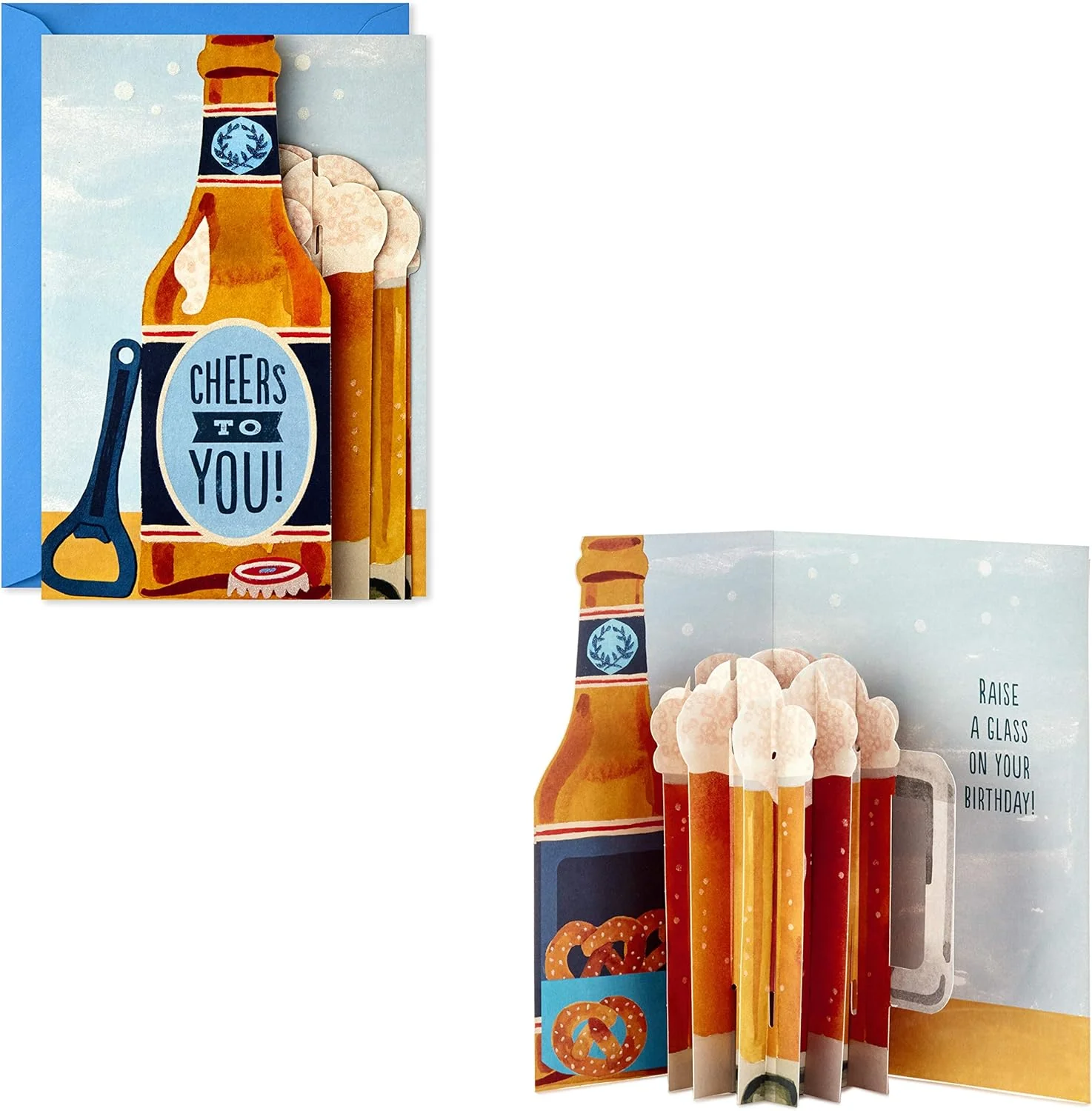 Hallmark Paper Wonder Displayable Pop Up Birthday Card (Beer) - Image 8