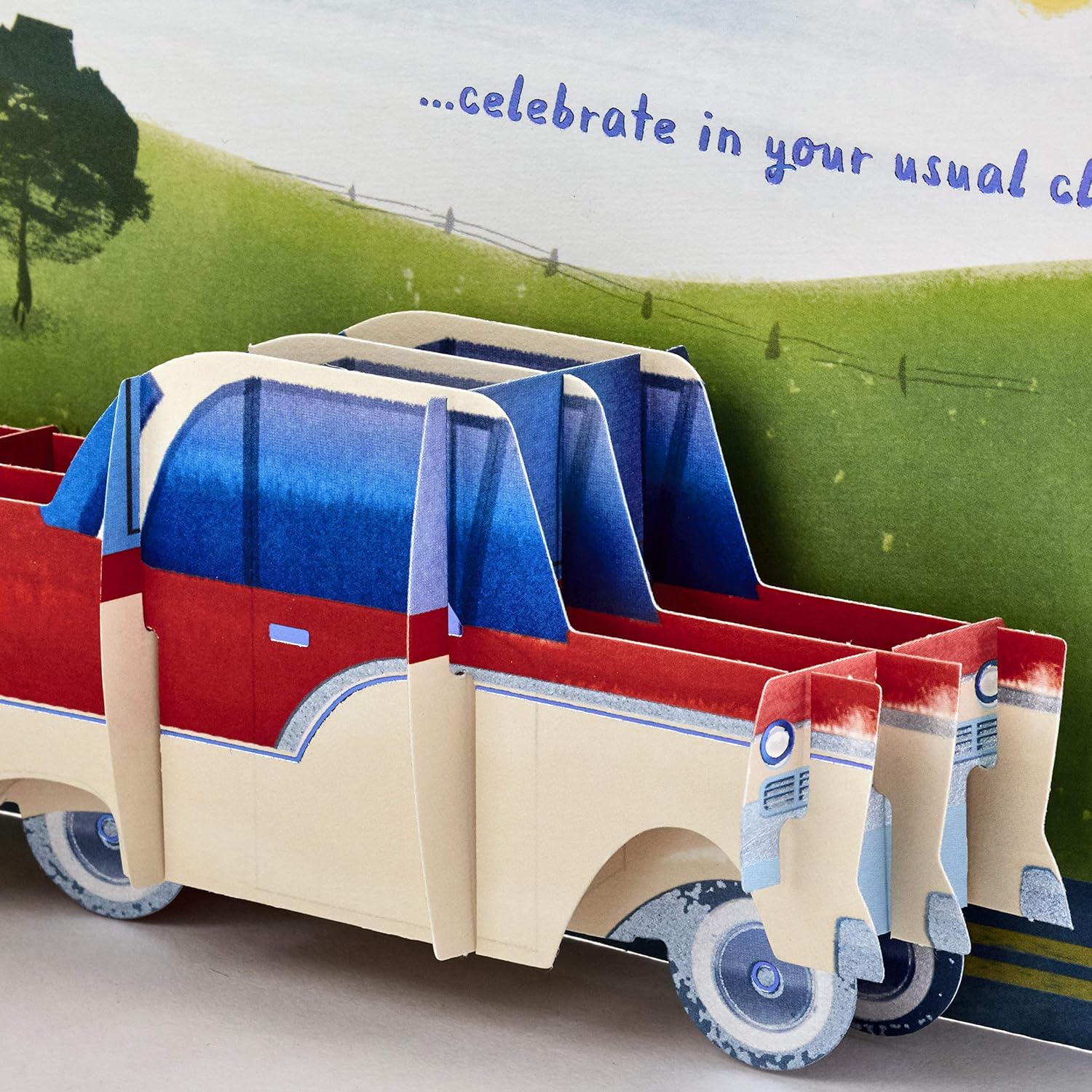 Hallmark Paper Wonder Displayable Pop Up Birthday Card (Classic Car) - Image 3