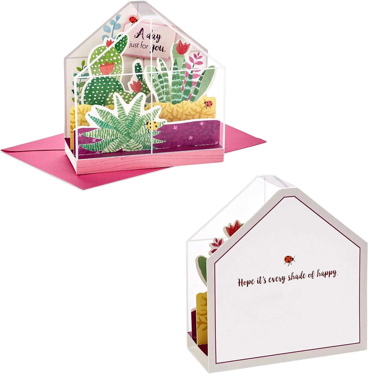Hallmark Paper Wonder Displayable Pop Up Birthday Card or Mother's Day Card (Succulents), 5 X 7. 2 inches - Image 9