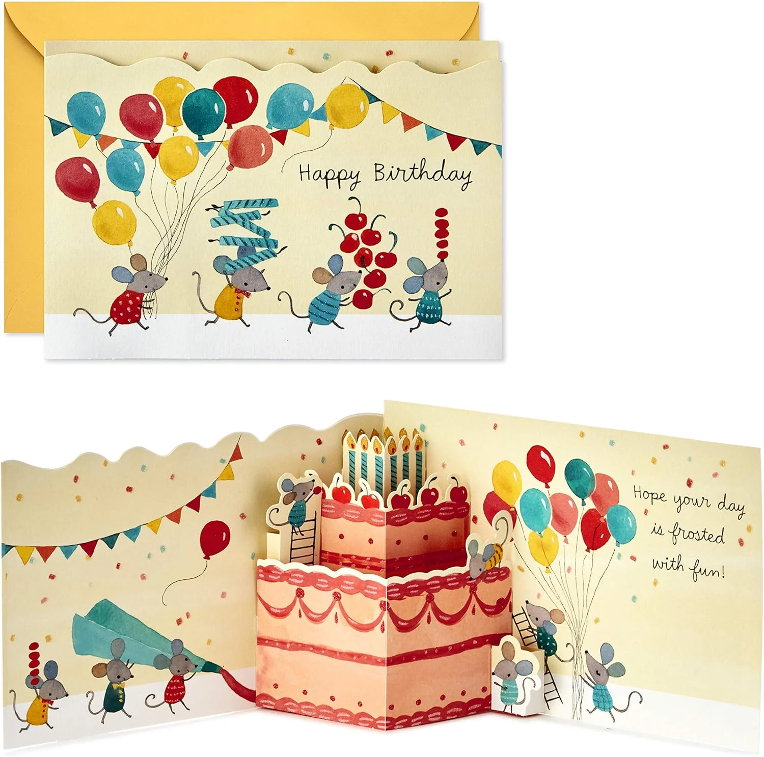 Hallmark Paper Wonder Pop Up Birthday Card (Birthday Mice) - Image 3