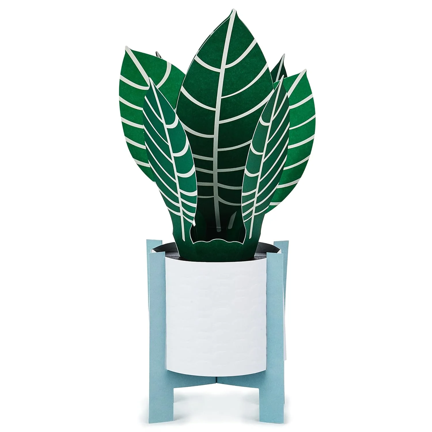 Hallmark Paper Wonder Pop Up Card for Birthday, Thinking of You, Congrats, Get Well, or Any Occasion (Potted Zebra Plant) - Image 3