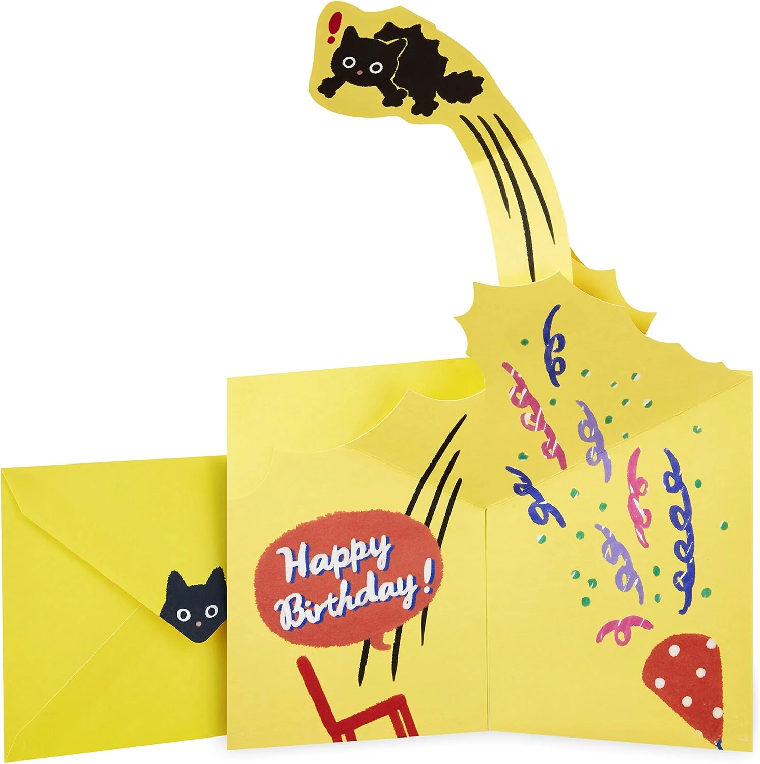 Hallmark Pop Up Birthday Card (Surprised Cat) - Image 3