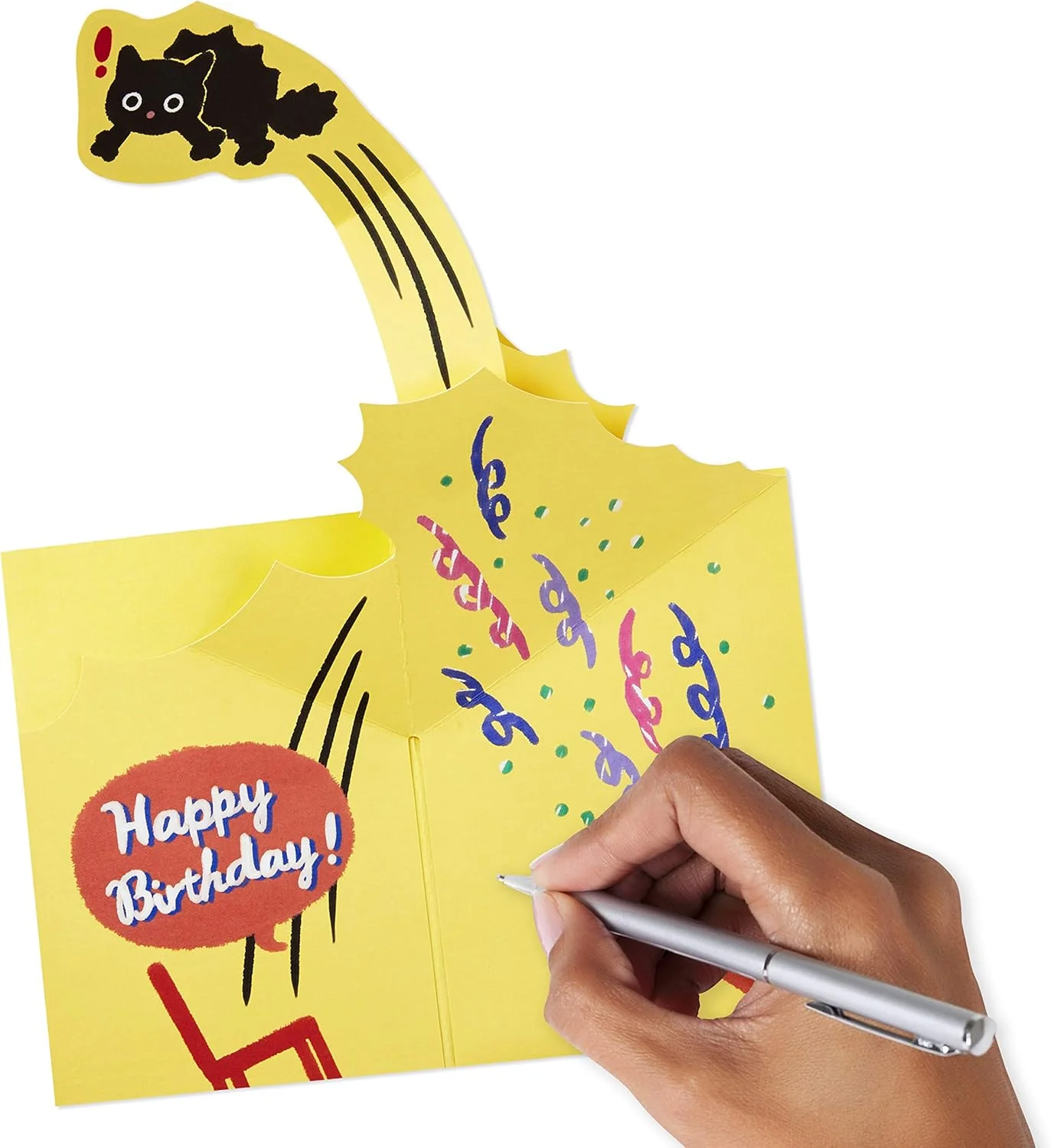 Hallmark Pop Up Birthday Card (Surprised Cat) - Image 7