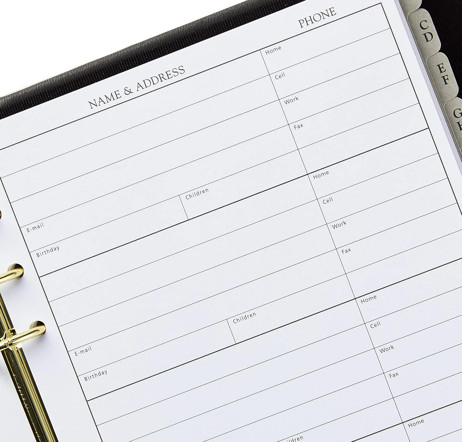 Hallmark Refillable Address Book (Charcoal) - Image 6