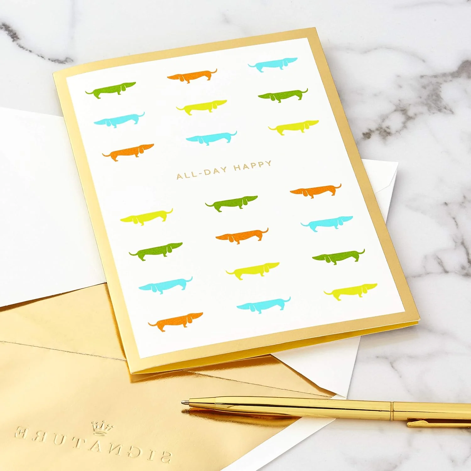 Hallmark Signature Paper Wonder Pop Up Birthday Card, Fathers Day Card (Dachshund, Happy All Day Long) - Image 8