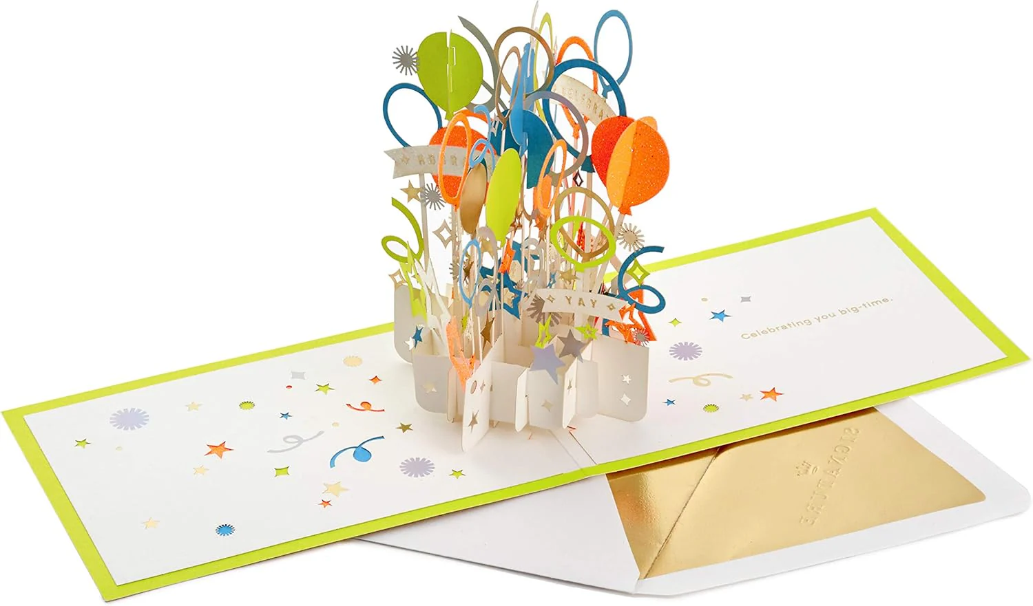 Hallmark Signature Paper Wonder Pop Up Congratulations or Birthday Card (Celebrate) - Image 3