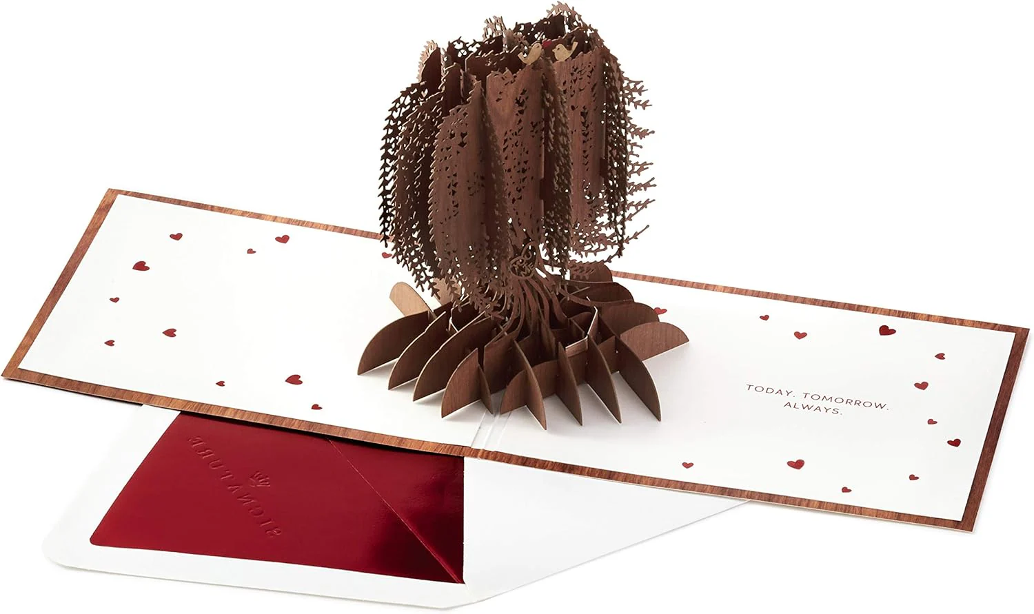 Hallmark Signature Paper Wonder Wood Pop Up Anniversary Card, Romantic Birthday Card, Love Card (Tree) - Image 3