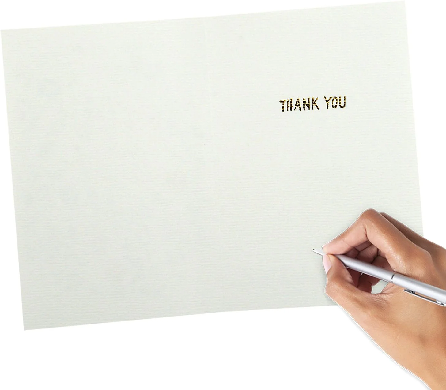 Hallmark Signature Thank You Greeting Card (Heart of Gold Floral Wreath) - Image 5