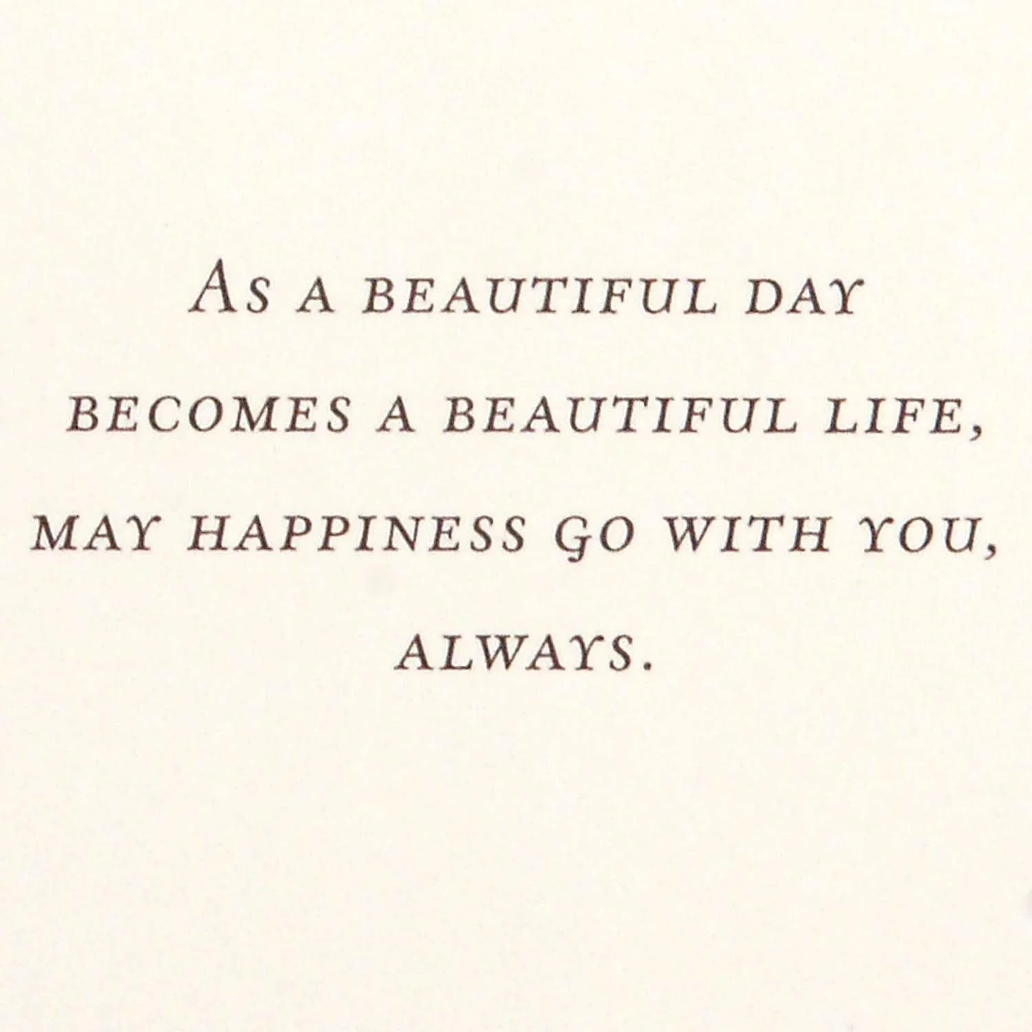 Hallmark Signature Wedding Card (May Happiness Go with You Always) - Image 4