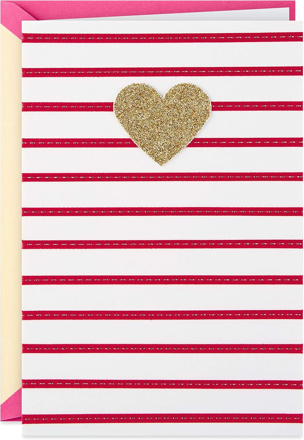 Hallmark Signature Women's Birthday Greeting Card (Heart and Stripes)