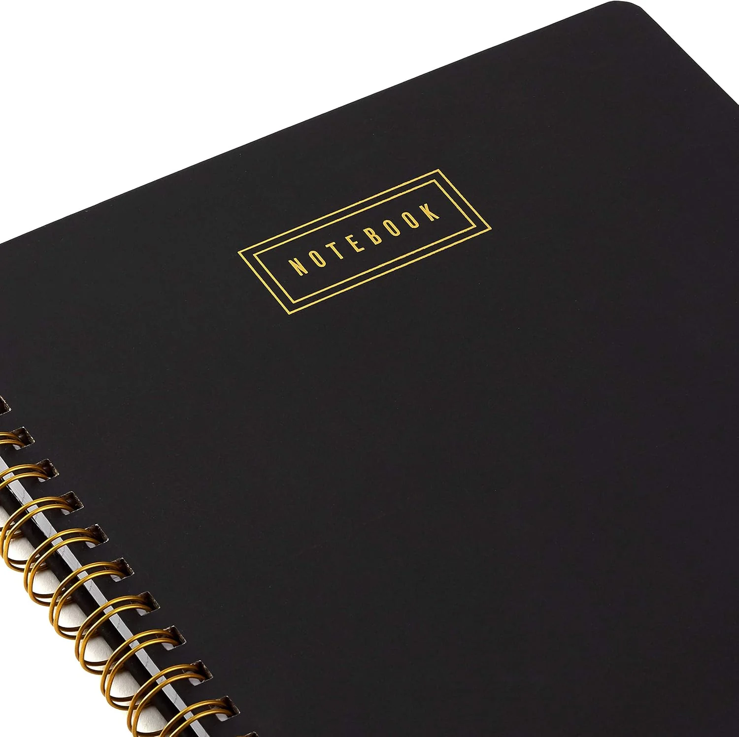 Hallmark Spiral Notebook (Black and Gold Ruled Journal) - Image 5
