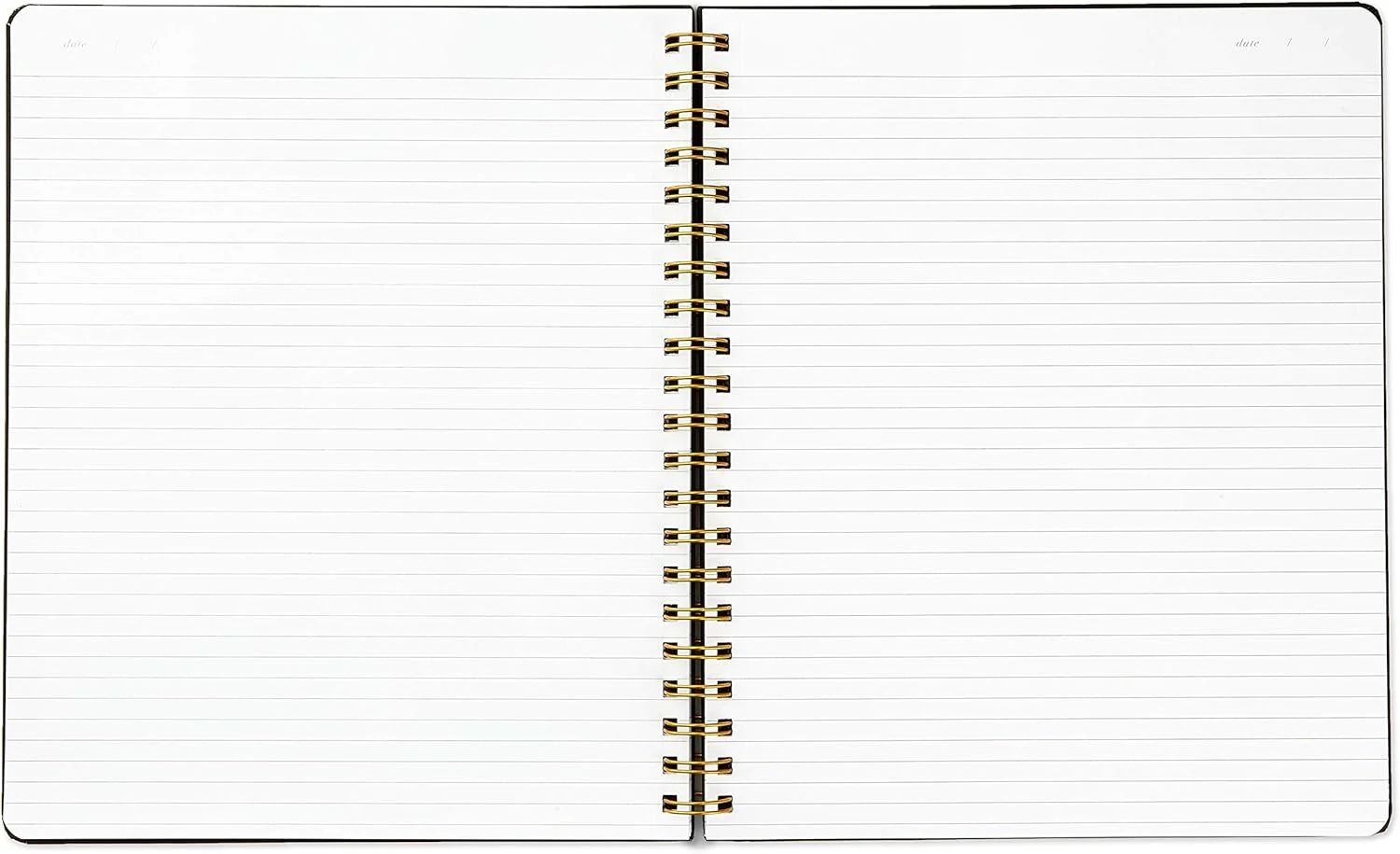 Hallmark Spiral Notebook (Black and Gold Ruled Journal) - Image 6