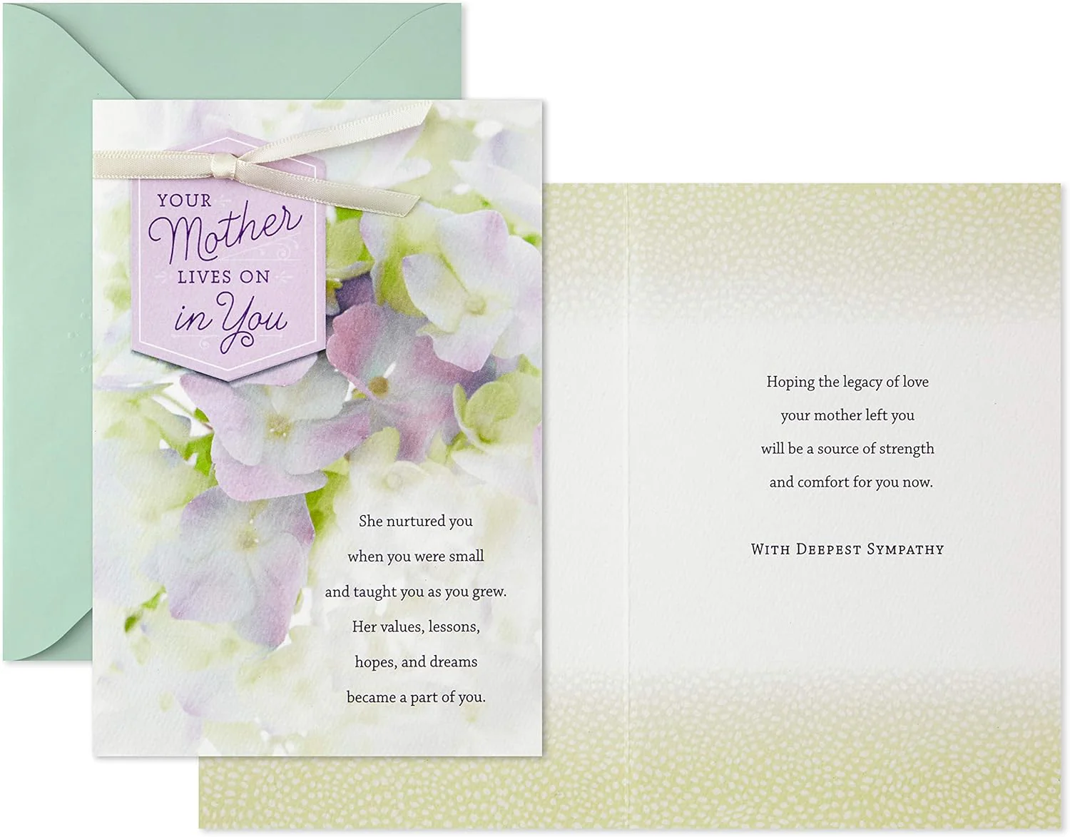 Hallmark Sympathy Card for Loss of Mom (Your Mother Lives On in You) - Image 3