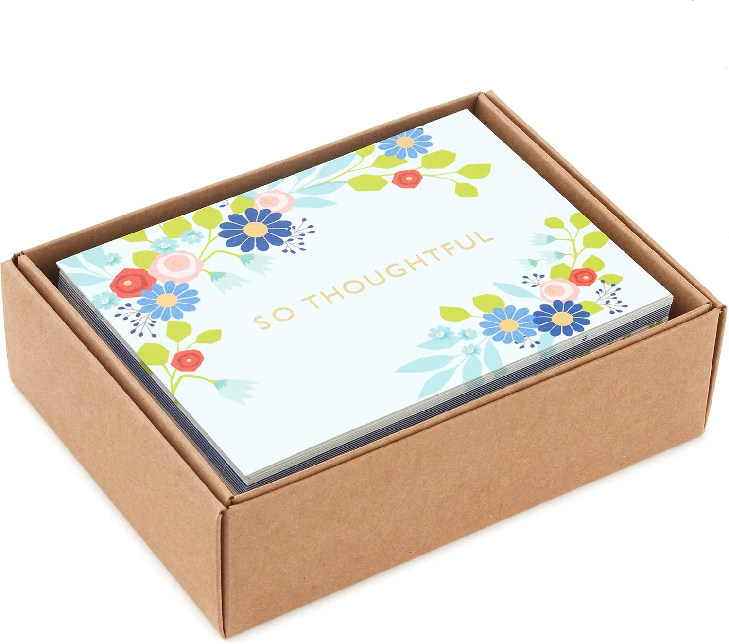 Hallmark Thank You Cards Assortment, Folk Art Flowers (36 Thank You Notes with Envelopes) - Image 2