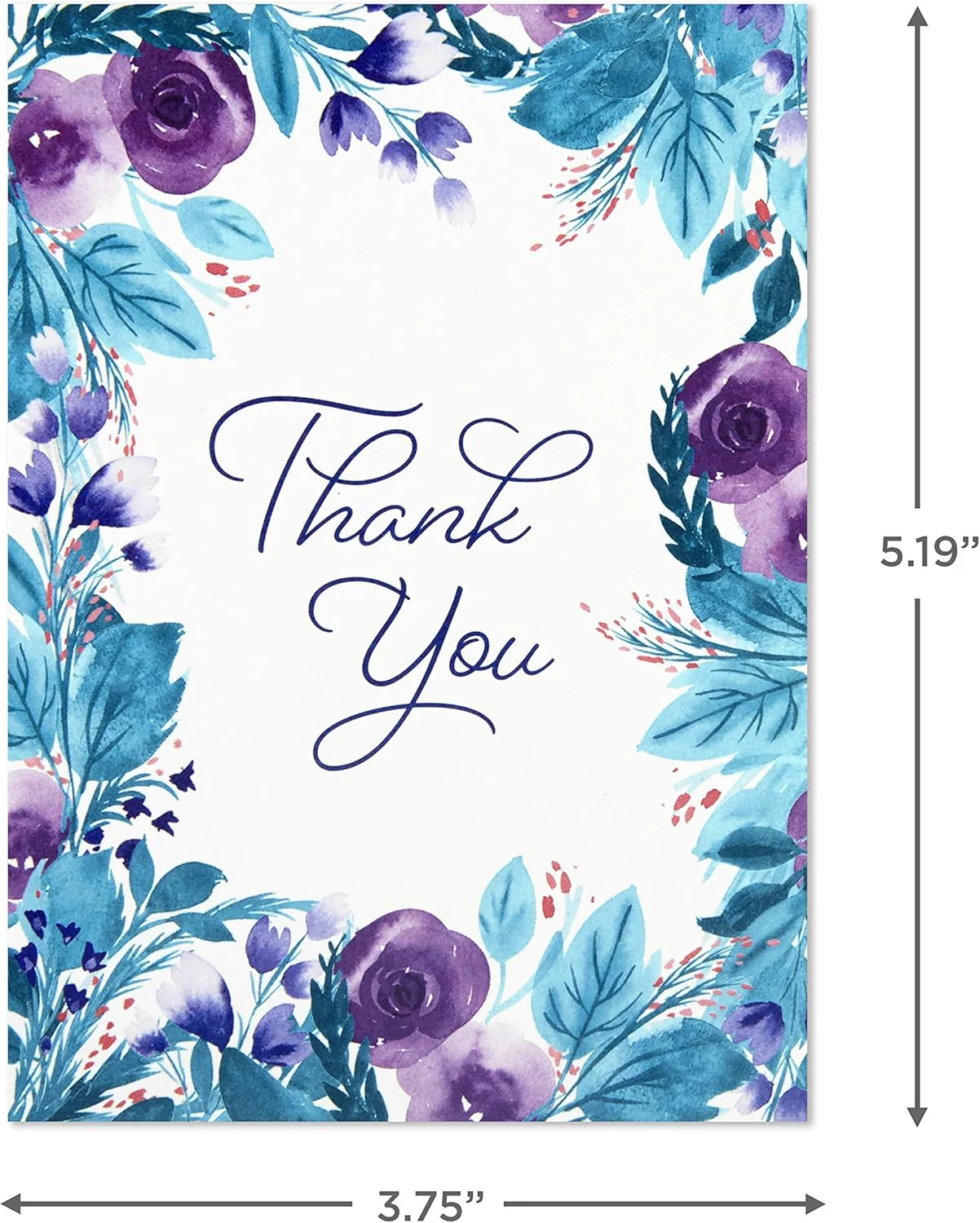 Hallmark Thank You Cards Assortment, Painted Flowers (48 Cards with Envelopes for Baby Showers, Wedding, Bridal Showers, All Occasion) - Image 4