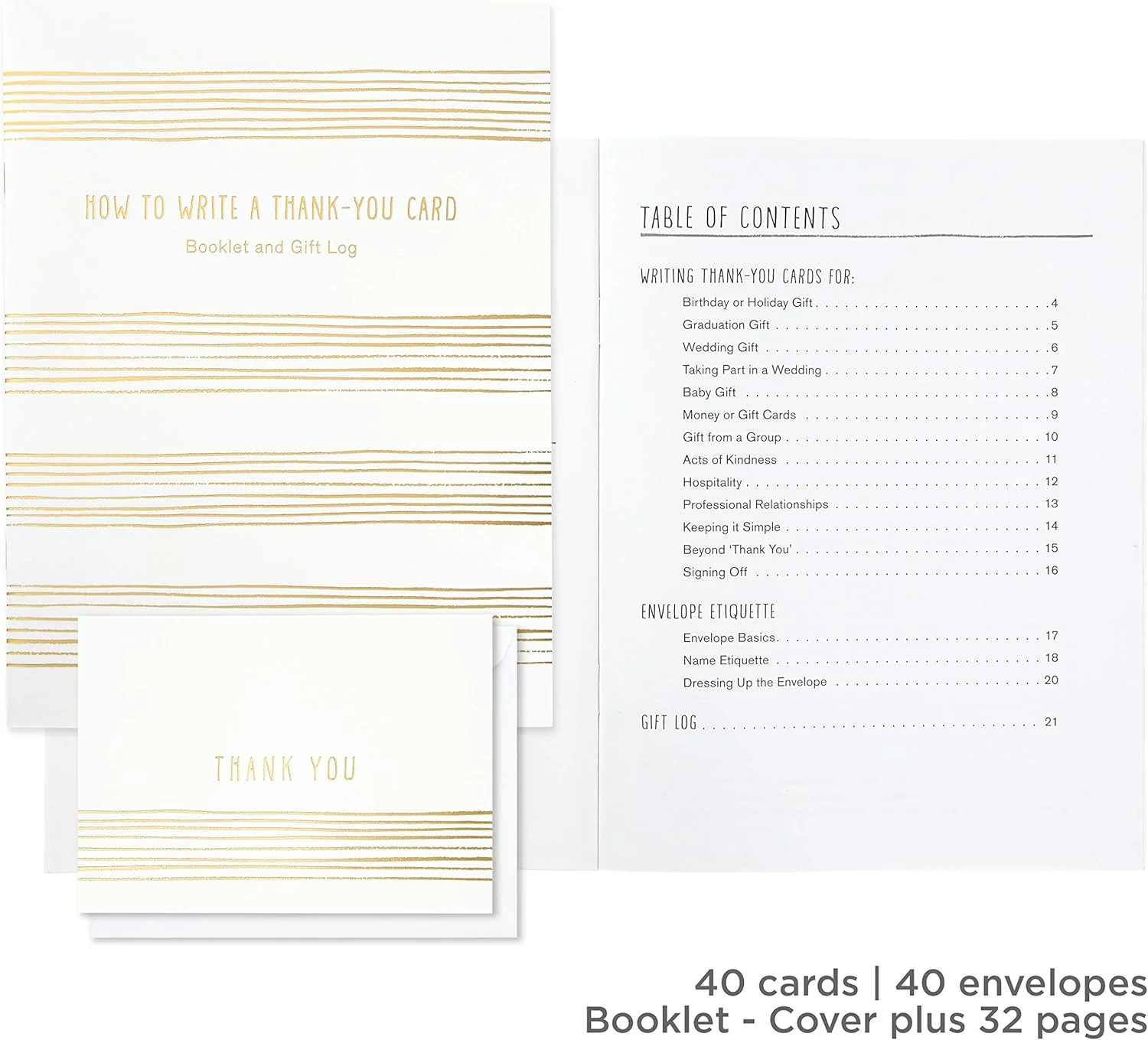 Hallmark Thank You Cards Kit, 40 Notes and What to Write in a Thank You Book (Stationery Set for Weddings, Baby Showers, Holidays, Birthdays) - Image 2